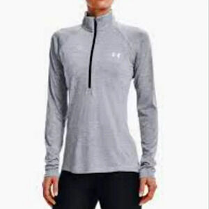 *UNDER ARMOUR,  Size M, 1/4 Zip, Heatgear, light silver grey